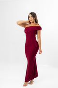 VESTIDO LARGO MERLOT