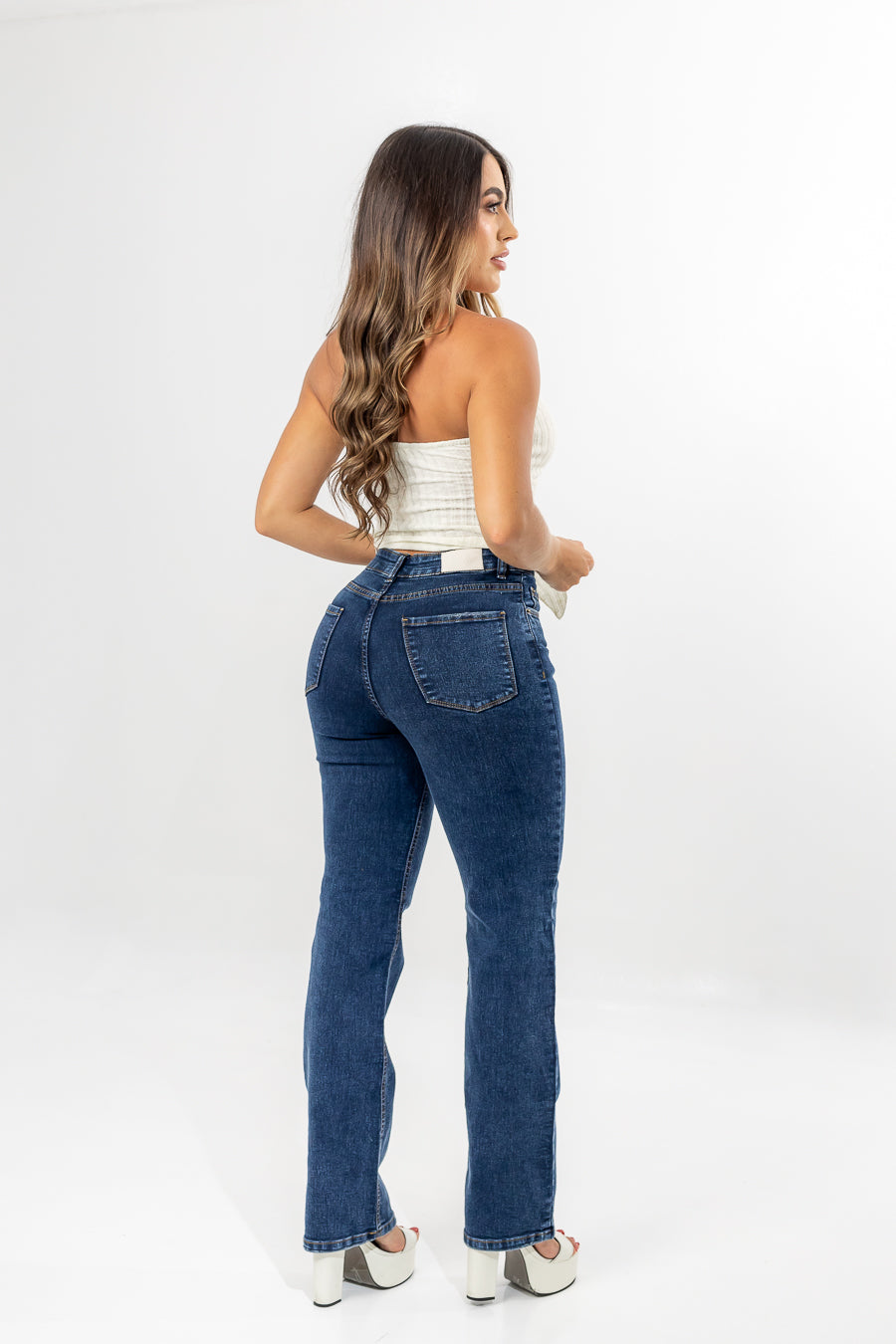 JEAN BOTA RECTA AZUL