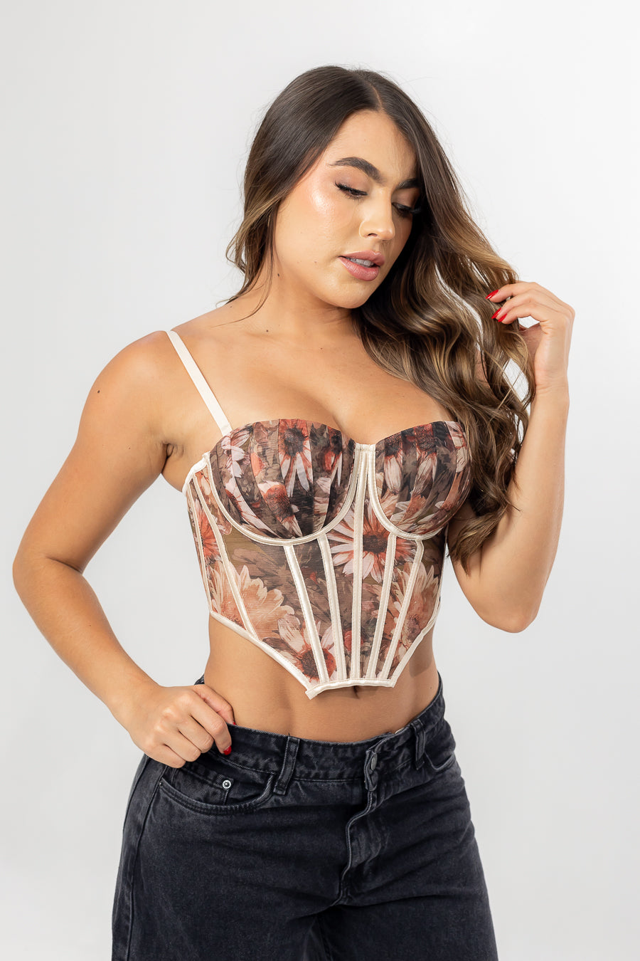 CORSET FLOWERS LEONOR