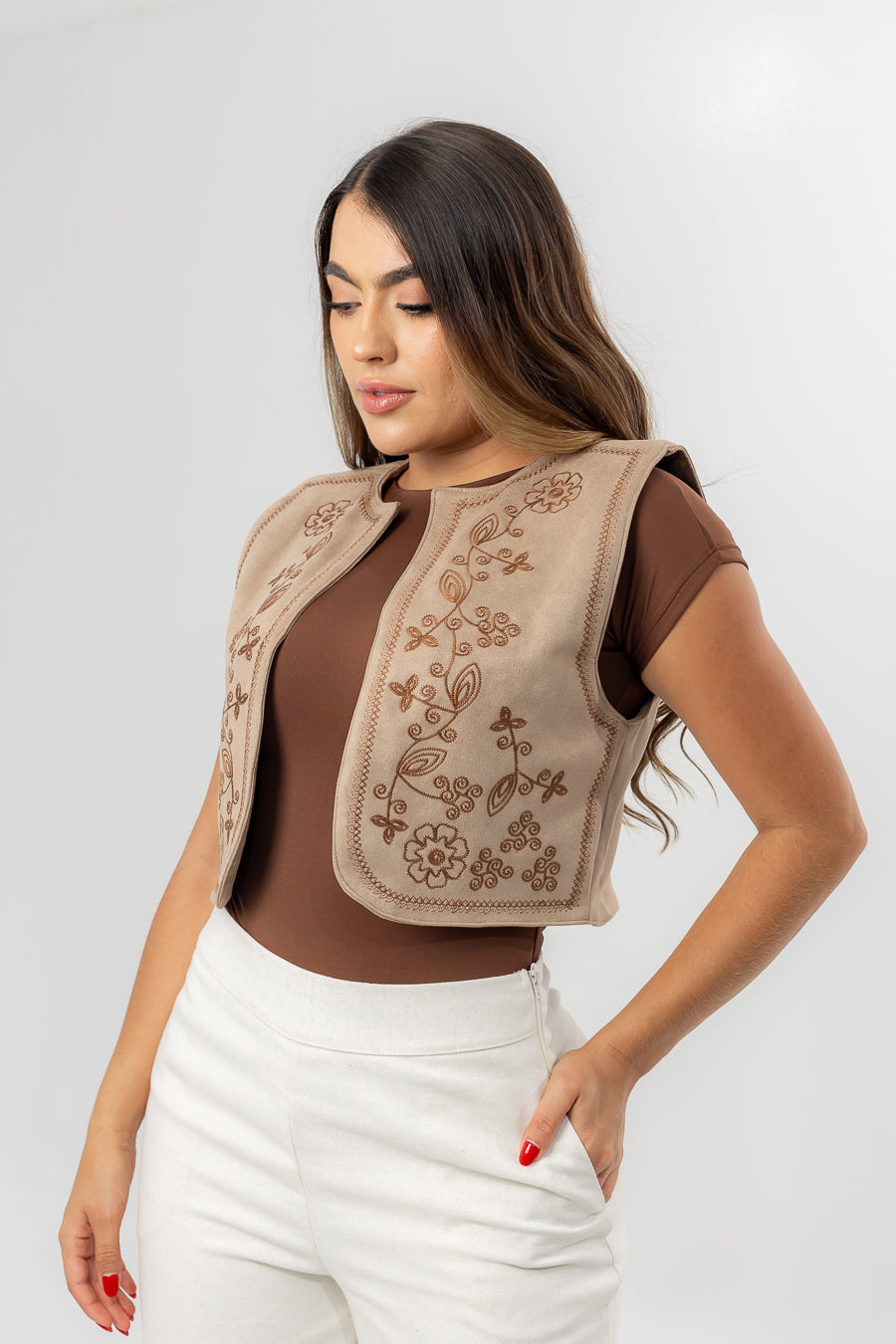 CHALECO ROSARIO BEIGE