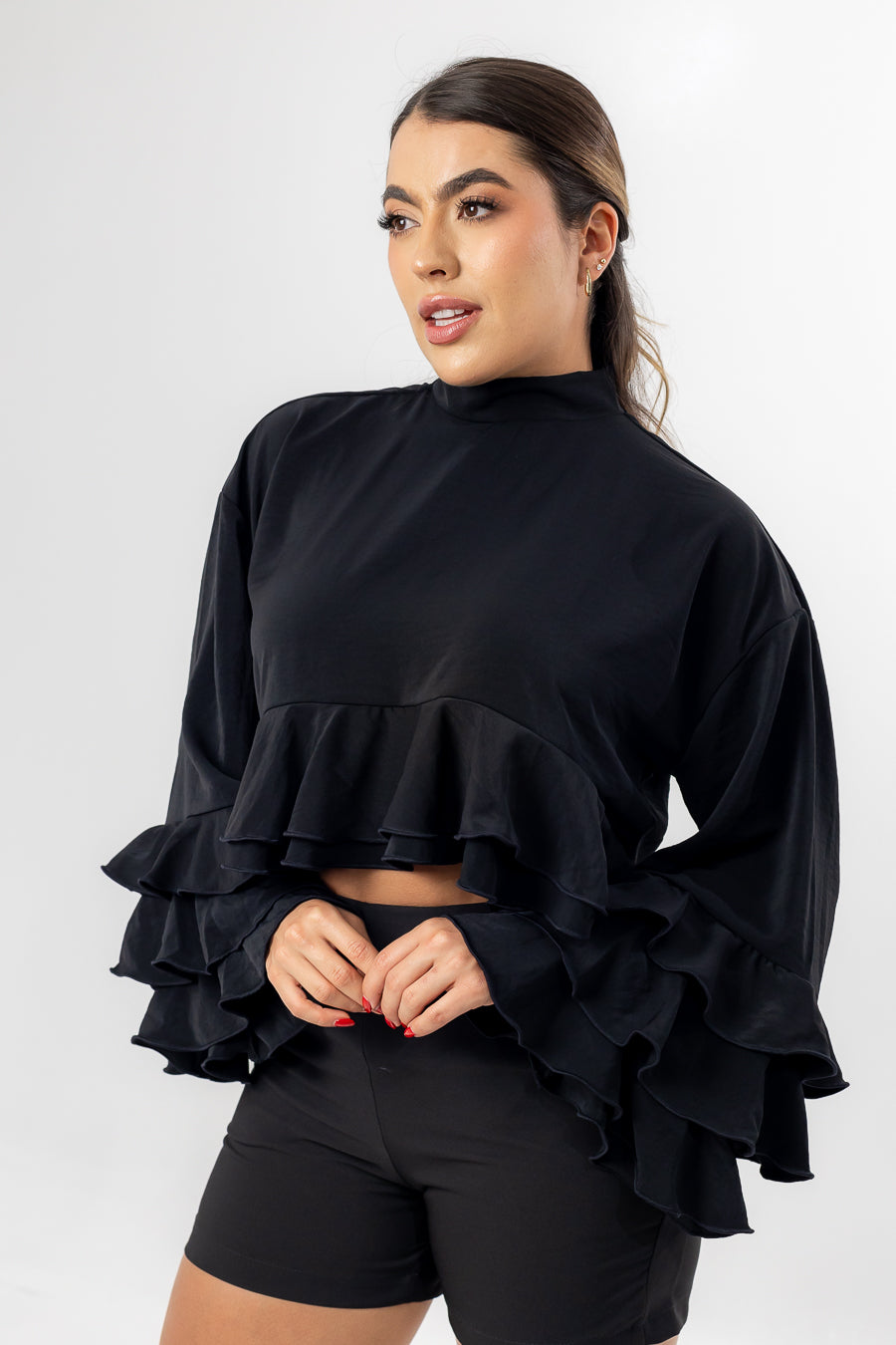 BLUSA BOHO ROMANTIC GABRIELA NEGRA