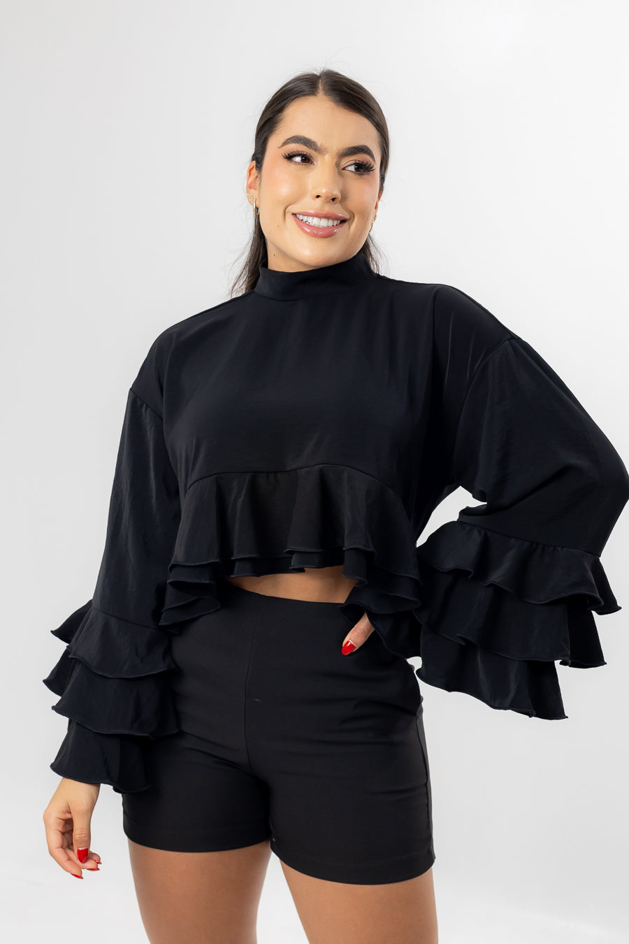 BLUSA BOHO ROMANTIC GABRIELA NEGRA