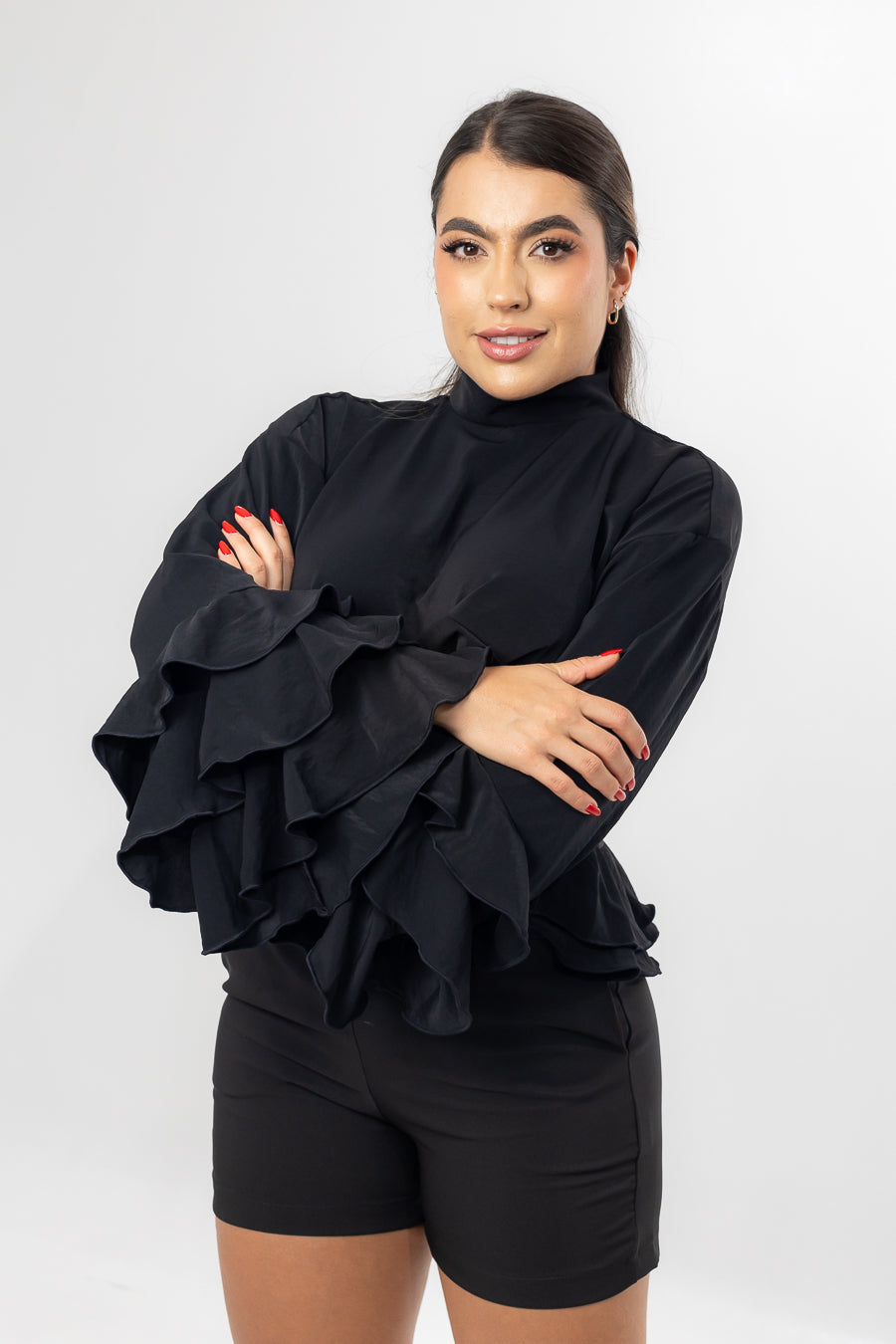 BLUSA BOHO ROMANTIC GABRIELA NEGRA