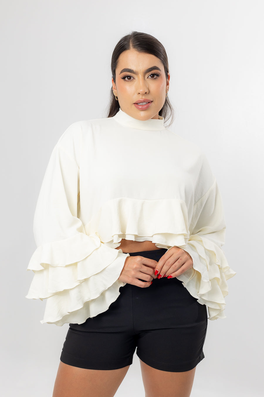 BLUSA BOHO ROMANTIC GABRIELA CREMA