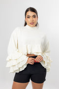 BLUSA BOHO ROMANTIC GABRIELA CREMA
